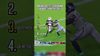 Ranking Greatest Superhuman Moments | NFL #shorts