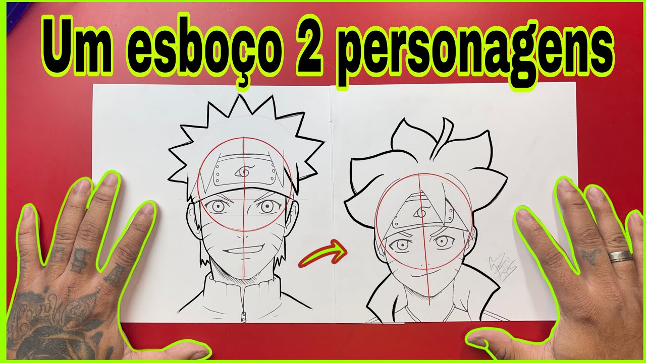 Como Desenhar BORUTO e NARUTO Usando Apenas UM lapis, Curso de Desenho:   Desenhando Boruto e Naruto Modo Rikudo  Usando apenas Um Lapís #Boruto #Naruto #Desenho #Anime #Mangá, By  Dicartoon