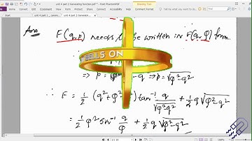 Classical Mechanics | Lecture 28 | Numerical | Generating Function | Canonical Transformation