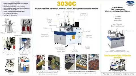 Automated two parts epoxy resin potting machine