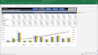Send you digital marketing KPI dashboard template in excel