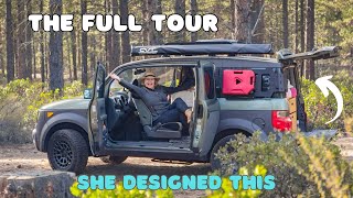 Woman Designs Ultimate Honda Element Camper for Overlanding  The full tour!   #overlanding #tour