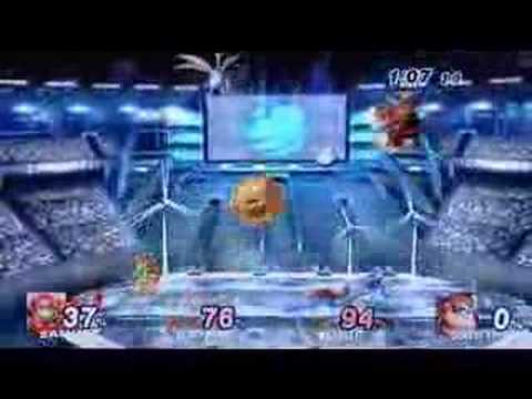 super smash bros brawl - donkey kong, samus, sonic, diddy