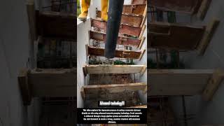 Massive Concrete Stair Pouring Process with Precision Pumping Technology !! #innovation #tools