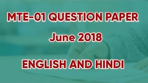 MTE-01 Calculus in English and hindi Previous Year Question Papers june 2018| IGNOU Studies online|