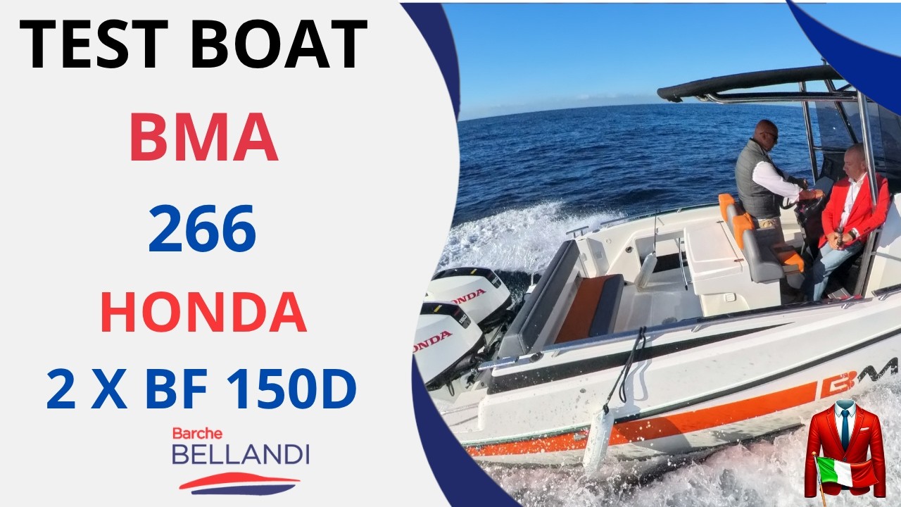 ⁣BMA X266 con Doppio Honda 150 CV: Prova in Mare, Consumi e Velocità Reali!