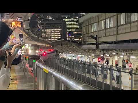［警笛あり］東京駅発ラストラン2階建て新幹線E4系Max下り定期運用最終列車Maxたにがわ411号越後湯沢行き　東京駅発車