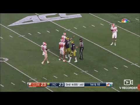 Javon McKinley ridiculous  catch  against  Clemson😱🥶 45 yard catch