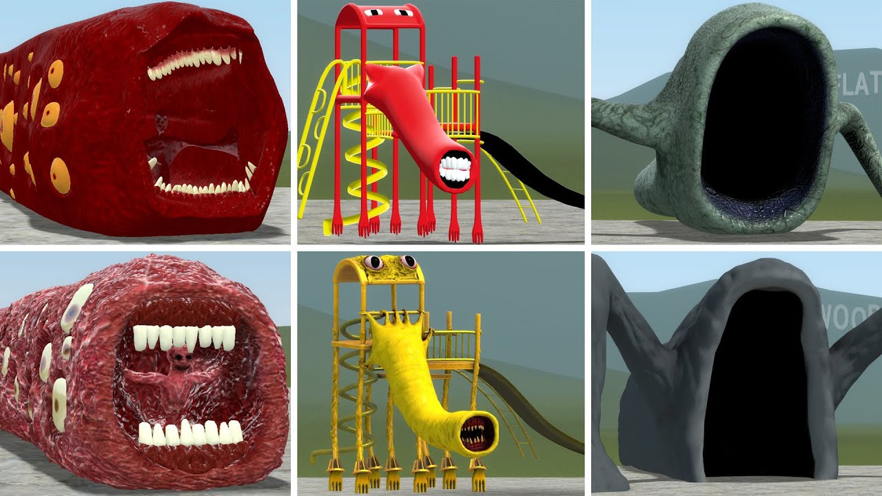 OLD AND NEW UPDATE: TRAIN EATER, EXTRA SLIDE, SEA EATER VS ALL TREVOR HENDERSON BATTLE In GMOD!