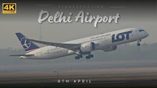 Delhi Airport Plane Spotting in 4K | Air India A350  VTJRE | Departures from Runway 29R | Takeoff