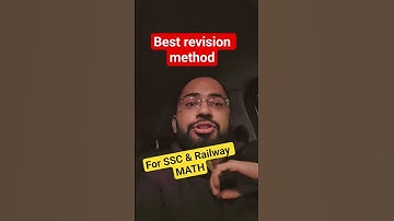 Scientific way to revise math for SSC and Railway