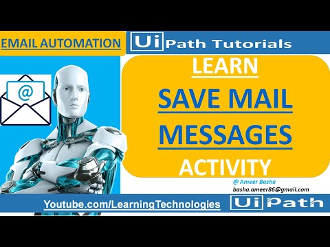 UiPath Tutorial Day 68 : How to Save Mail Message using Mail Activities