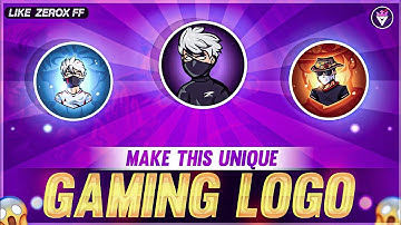 Make This Amazing Gaming Logo In Android 🔥 | Zerox FF Cartoon Logo Tutorial