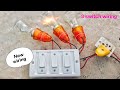 3 Switch 3 Lamp connection | 3 Switch 3 Lamp extention board connection | switch board Wiring