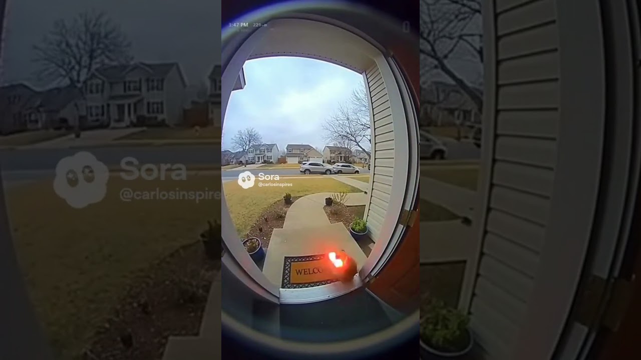 Orange Cat Chose Violence... And My Ring Camera Caught Everything 😭⚡ #funny #foryou