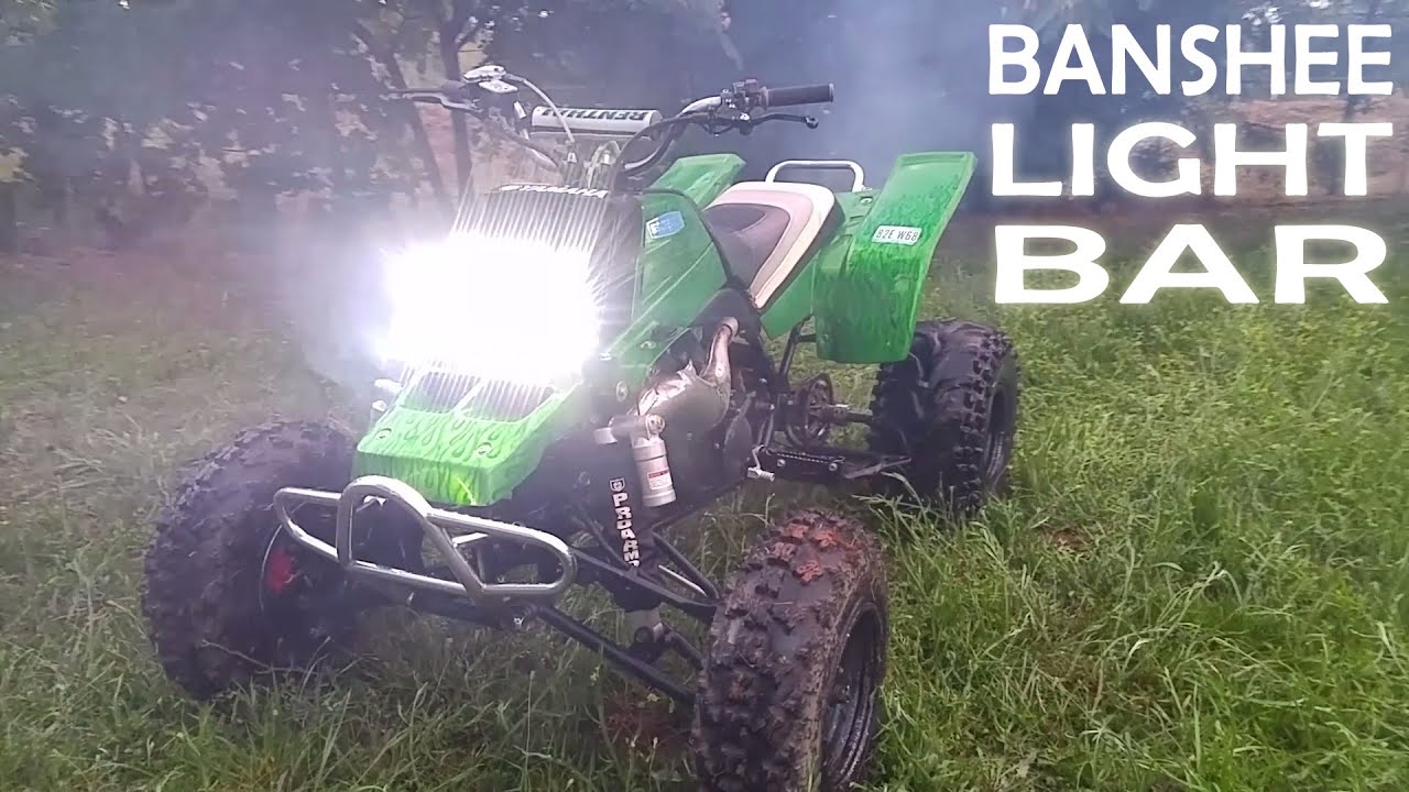 Banshee LED Light Bar Headlight Upgrade YouTube