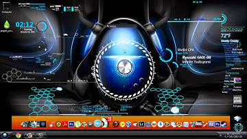 How to customize Windows 7 desktop with Rainmter & Custom theme