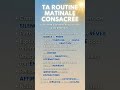 Ta routine matinale sacrée (ce que tu fais le matin décide souvent de ta journée)#shorts #motivation