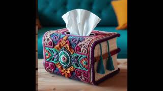 Crochet Tissue Box #Knitted #Crochet #Knitting #Design #Crochetlove #Ideas