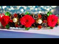 Very easy Roses made of polymer clay for jewelry. DIY Headband style DG