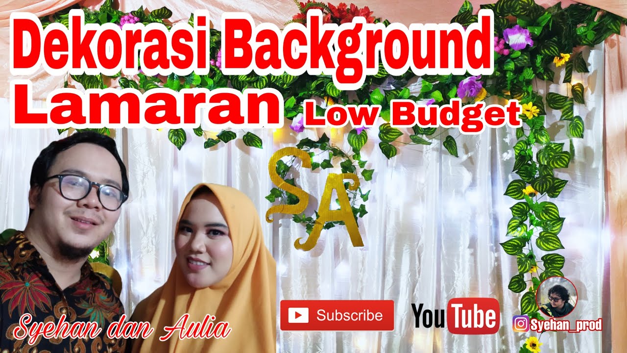  DEKORASI  BACKGROUND LAMARAN  Low  Budget  YouTube