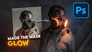 I Made The Gas Mask Glow | Photoshop Tutorial screenshot 3