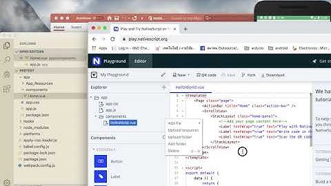 NativeScript Vue (Part-1): App Page component