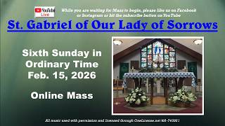 Sun., Feb. 15th Online Mass