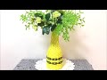 クラフトバンドで作る　一輪挿し　Craft band vase