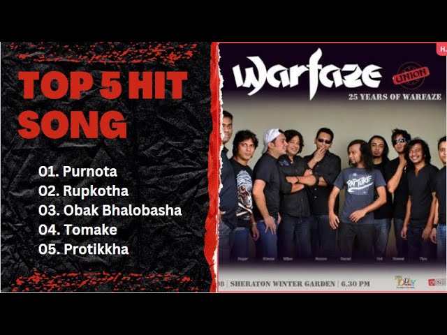 Best Of WARFAZE BAND  Warfaze Band All SONGS  Bangla Hit Song Hasib Forever class=