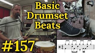 Drumset Basic Beats #157 - Snare Drum Variations