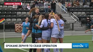 Spokane Zephyr FC ceasing operations after 2 seasons