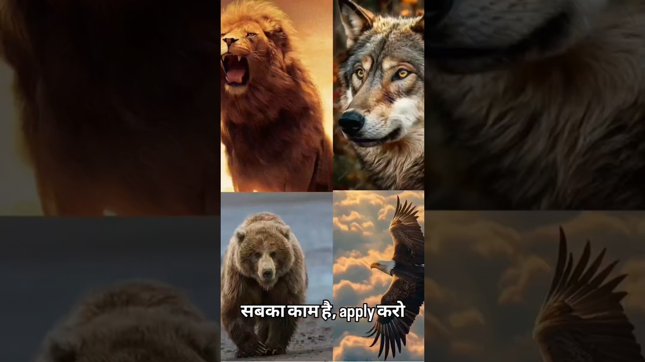 Nature Ke 4 Jaanwar Jo Tumhari Zindagi Badal Denge | Lion, Wolf, Bear, Eagle Mindset