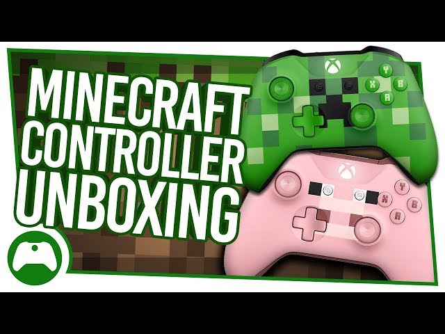 EXCLUSIVE Minecraft Xbox Controller Unboxing | Pig And Creeper 