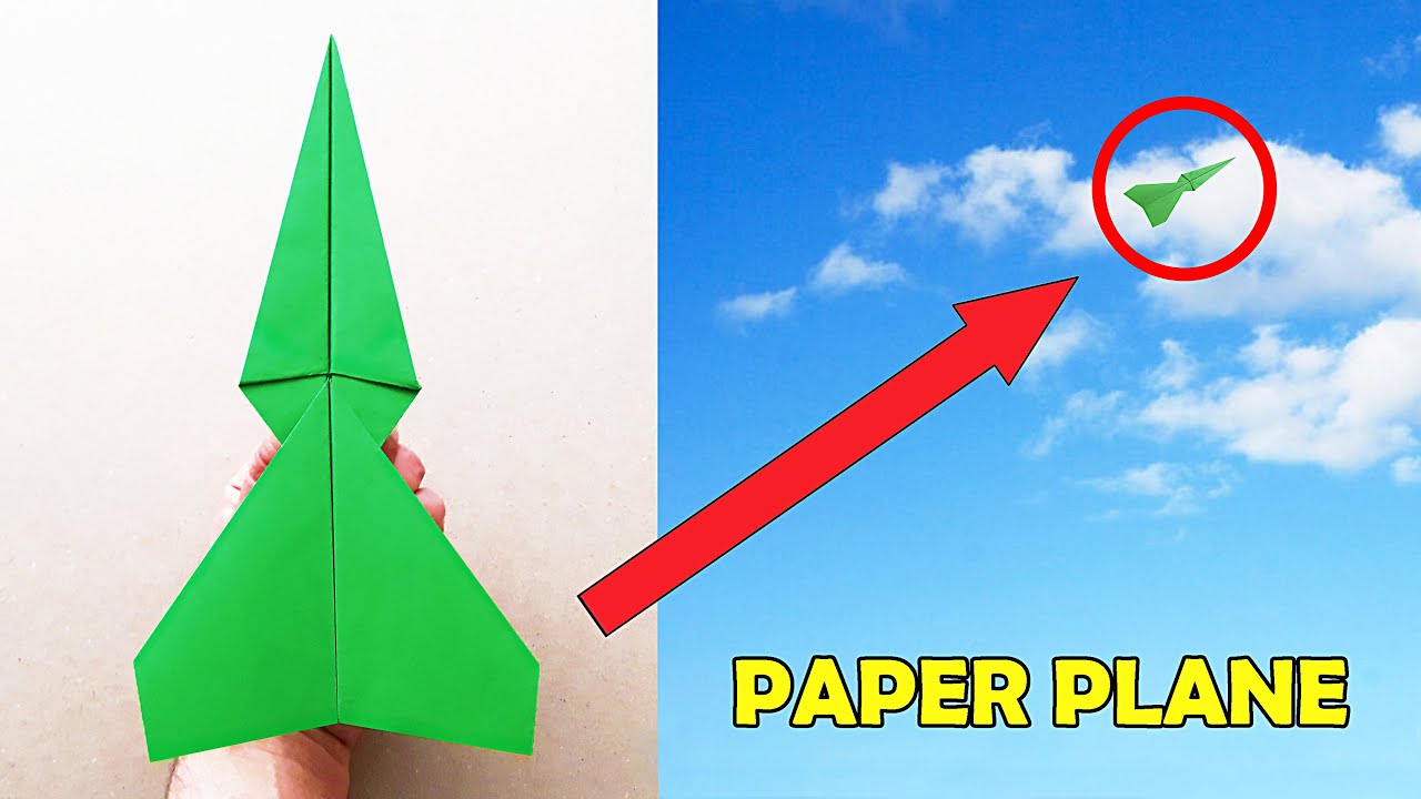 MAKING A FAR GOING PAPER AIRPLANE - ( Very Easy ! ) - YouTube