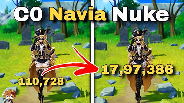 F2p navia nuke showcase [full build] | Genshin impact