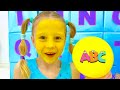 Nastya Learns English Alphabet with dad