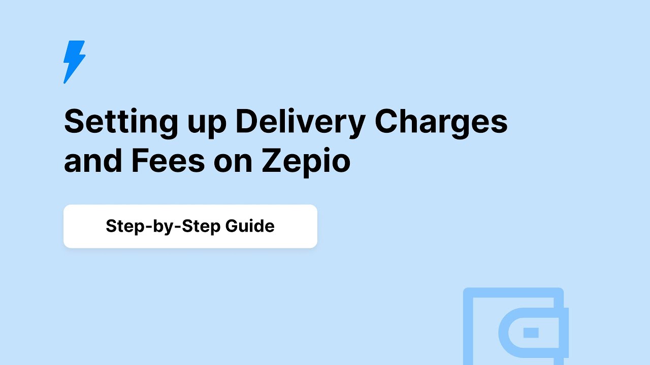 How to Set Up Delivery Charges and Fees on Zepio | Zone-Wise & Cart-Based Rules