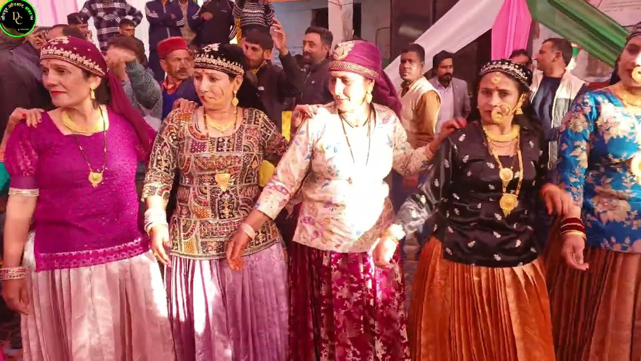 झेंता लोक नृत्य जौनसारी परिधान में ग्राम जस्टा खत तपलाड़ 4K HD video 2026