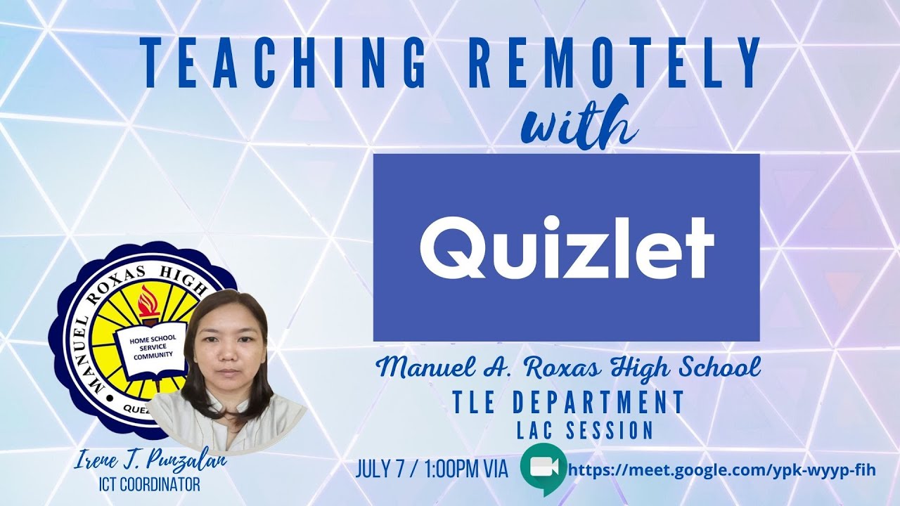 Teaching Remotely with QUIZLET YouTube
