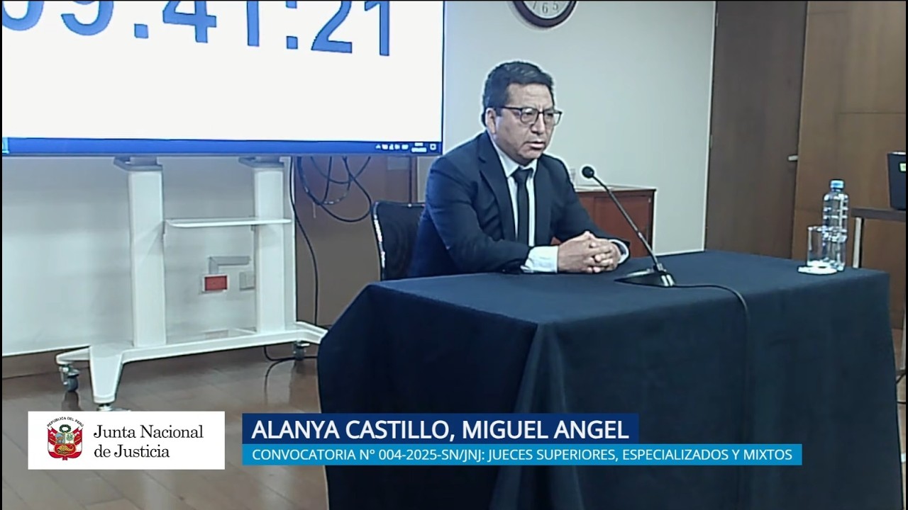 JNJ: Entrevista a Miguel Angel Alanya Castillo | Convocatoria 004-2025-SN/JNJ