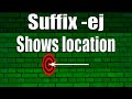 Esperanto: Suffix -ej-
