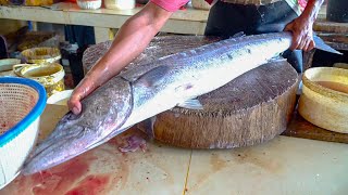 BARRACUDA FISH CUTTING SKILLS BY EXPERT FISH CUTTING TRADITIONAL