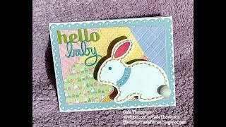 How To Make A Realistic-Looking Baby Quilt Card! (With Bunny That Hops!)