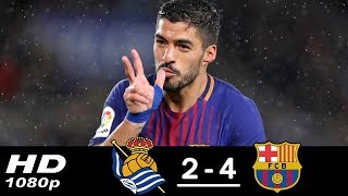 Real Sociedad 2 x 4 Barcelona   Melhores Momentos HD Campeonato Espanhol 14 01 2018