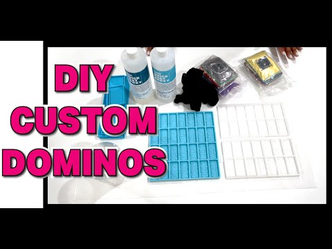 DIY CUSTOM DOMINOS MADE WITH QUICK EPOXY & UV RESIN | SISER ROMER