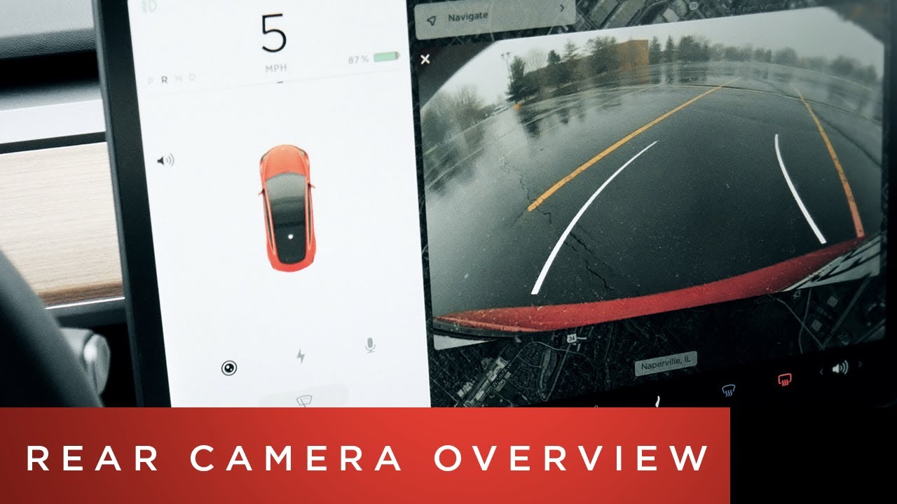 Tesla Model 3: Ajustez la position de la caméra d'angle mort