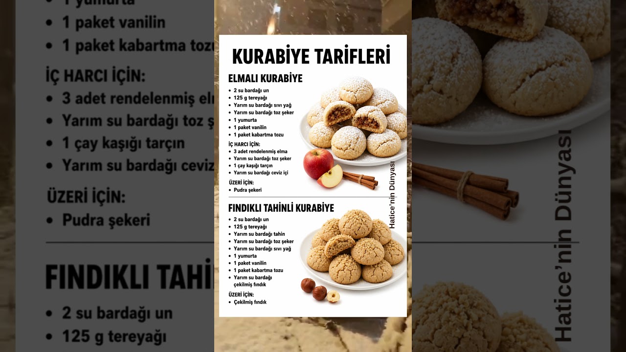 🍎 Elmalı Kurabiye 🌰 Fındıklı Tahinli Kurabiye #pratiktatlitarifleri #yemektarifleri #tarif