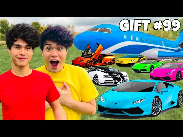 SURPRISING TWIN BROTHER WITH 100 GIFTS IN 24 HOURS!!