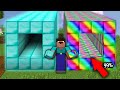 Minecraft NOOB vs PRO: WHICH TUNNEL WILL NOOB CHOOSE? DIAMOND vs RAINBOW Challenge 100% trolling